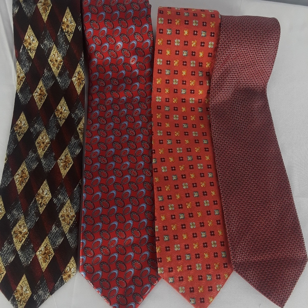 4 Ermenegildo Zegna Silk Ties Multicolors Italy